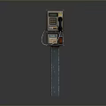 Public Outdoor Payphone With Digital Display Keypad Handset And Metal Pole