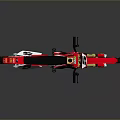 Racing Red Off Road Motorcycle With 5 15 Number Graphics Black Seat And Tires