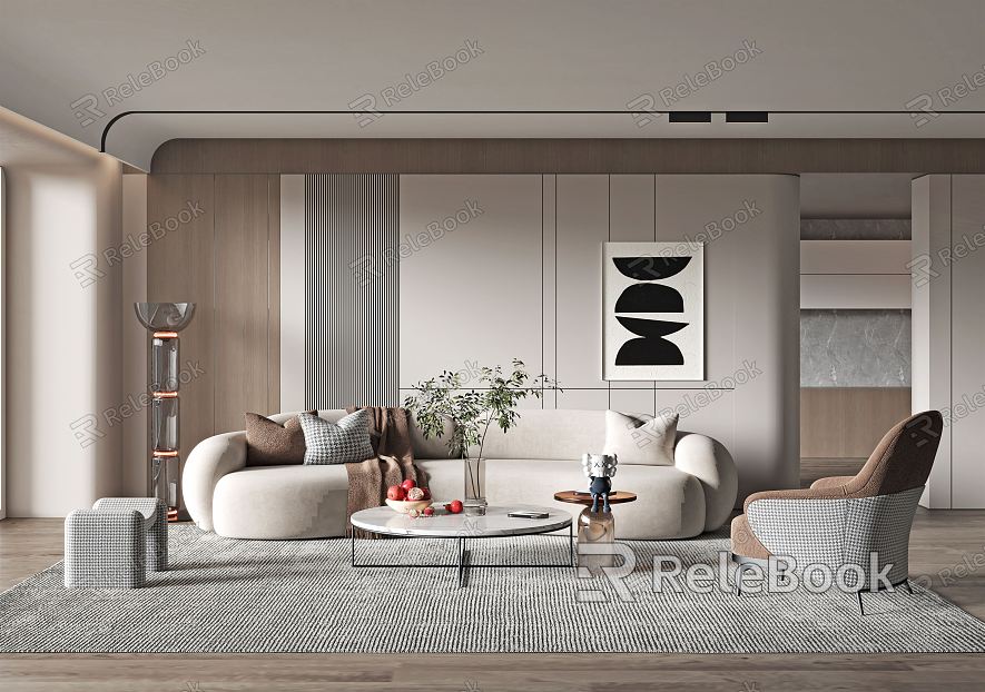 modern living room model