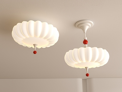 Cream wind ceiling lamp model