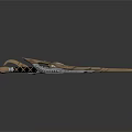 Ornate Decorative Dagger With Intricate Carvings On Metal Handle And Slender Sharp Blade