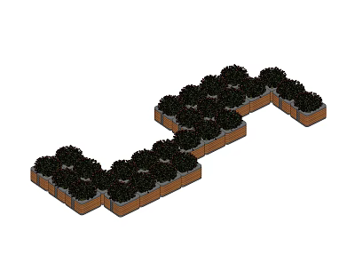 Modern outdoor flower bed along the street sketch 3d model Modern outdoor flower bed along the street sketch 3d model