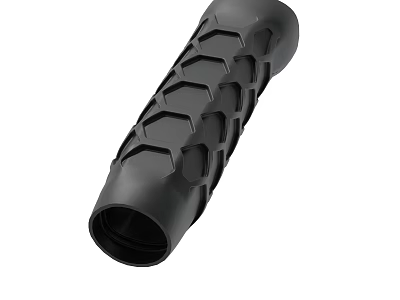 Ergonomic Black Rubber Grip With Hexagonal Texture For Vehicle Handlebar Accessory 3d model