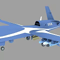 Blue Fighter Jet With White Markings 088 Armed And Landing Gear Extended