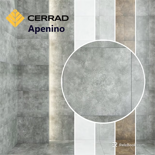 Cenard Apenino Tiles With Various Gray White Brown Textures For Wall Decoration 3d model 