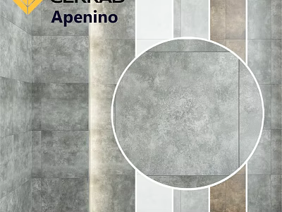 Cenard Apenino Tiles With Various Gray White Brown Textures For Wall Decoration 3d model