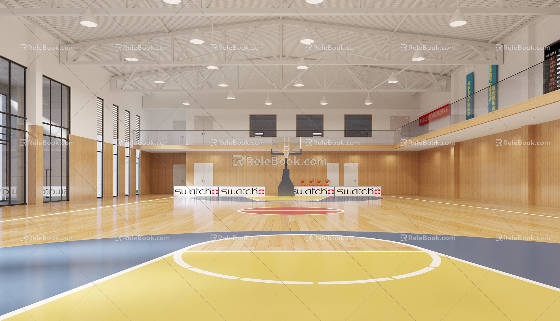 Basketball Gymnasium Court 3d model