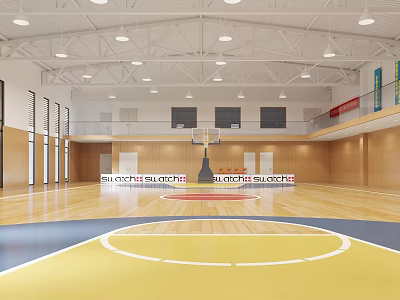Basketball Gymnasium Court 3d model
