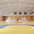 Basketball Gymnasium Court 3d model