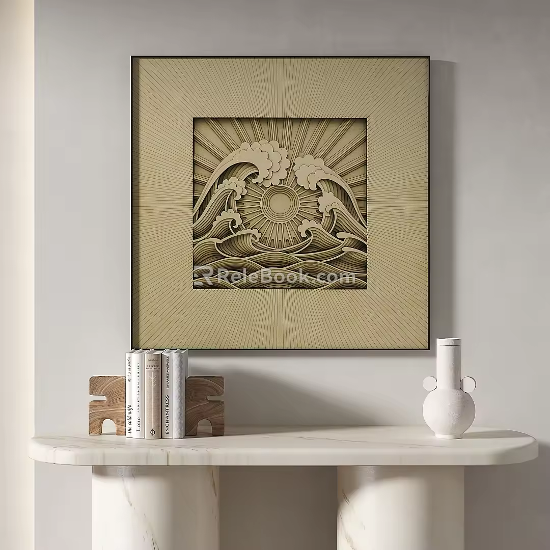 Simple three-dimensional decorative painting 3d model