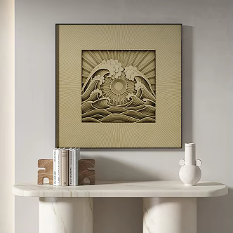 Simple three-dimensional decorative painting 3d model