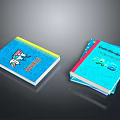 Colorful Children's Books With Cartoon Character ABC Letters And Learning Design