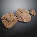 Natural Wood Stone Decorative Blocks With Rough Texture And Various Sizes For Home Decoration