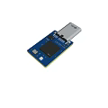 USB C Electronic Module With Blue Circuit Board And Chip Components 3d model
