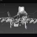 Gray Fighter Jet With Extended Landing Gear And Missiles In Flight