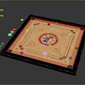Billiard Pool Table Pool Cue Billiard Rack Billiard Table PBR Item 3d model