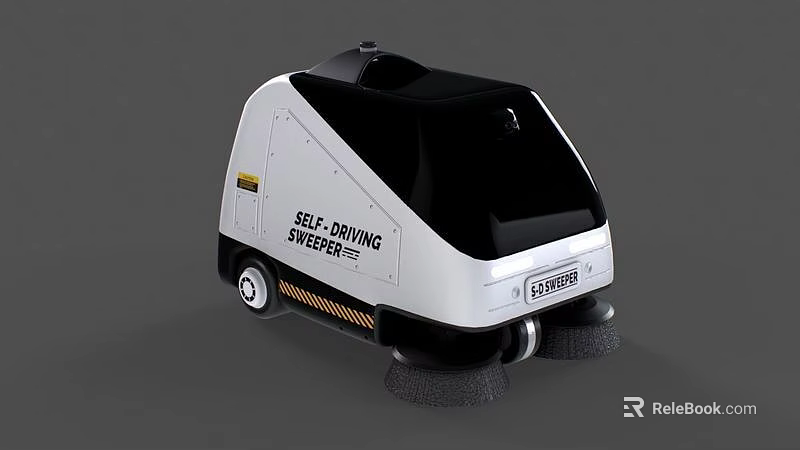 Self Driving Sweeper Public Facility For Urban Street Cleaning Maintenance 3d model 