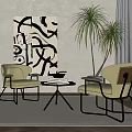 Modern leisure sofa combination leisure chair 3d model