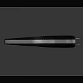 Sharp Serrated Blade Knife With Black Ergonomic Handle And Metal Rivets