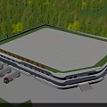 Lanzhou Xigu Commercial Industrial Park With Modern Design Glass Curtain Walls And Spacious Plaza