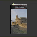 Scenic Cornwall Travel Guide Book With Castle Image On Cover