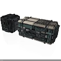 Tactical Storage Boxes Rugged Metal Reinforced Design With Dark Green And Black Straps