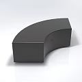 Black Curved Shape Sofa With Modern Sleek Design And Smooth Surface