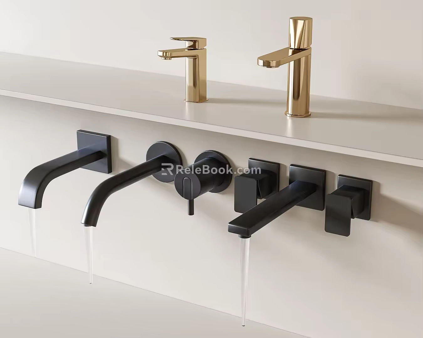 Modern faucet flow faucet 3d model