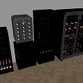 Modern Wine Coolers With Glass Doors And Various Sizes For Storing Bottles