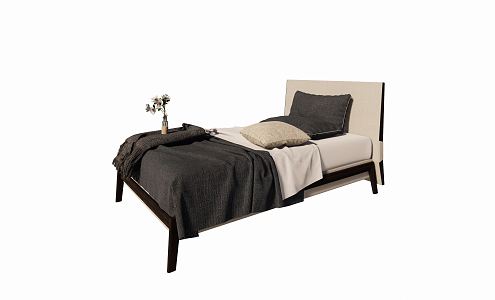 Modern Single Bed 3d model