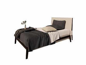 Modern Single Bed 3d model