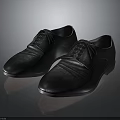 Classic Formal Black Leather Lace Up Shoes With Shiny Upper And Sleek Design