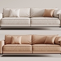 Modern double sofa 3d model