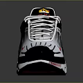 Stylish Nike White Sneakers With Black Red Stripes And Air Max Sole Logo