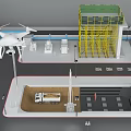China Mobile Sand Table Featuring Detailed Facility Models Data Visualization Screens and Infrastructure Layout