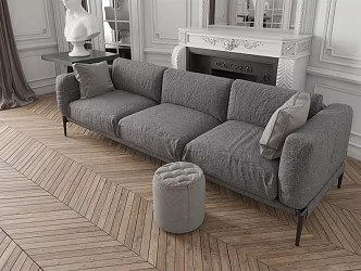 Modern Three-Seat Sofa 3d model