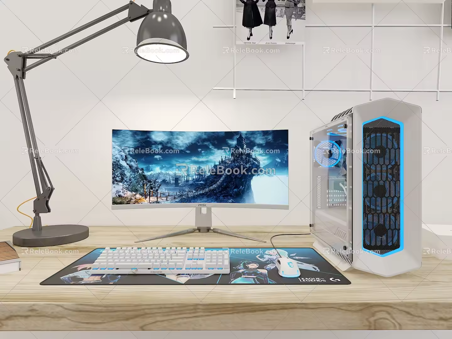 Desktop computer 3d model