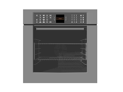 Stainless Steel Built In Oven With Digital Control Modern Kitchen Appliance 3d model