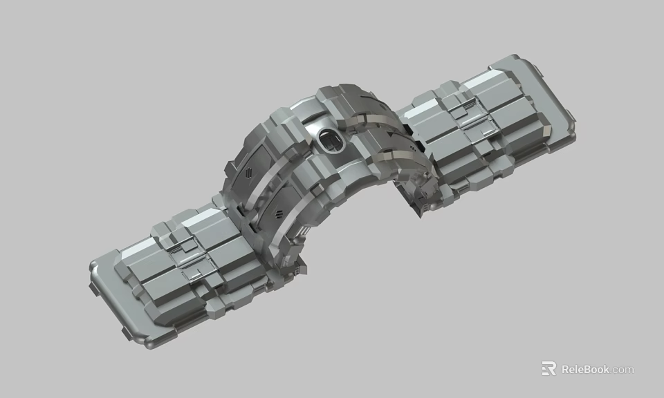 Precision Engineered Metal Mechanical Part With Structural Design And Metallic Construction 3d model 