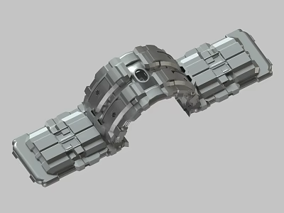 Precision Engineered Metal Mechanical Part With Structural Design And Metallic Construction 3d model
