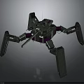 Mechanical Spider Robot Character With Multiple Metallic Legs And Cannon Structure Design 3d model