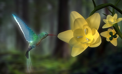 Modern Hummingbird 3d model