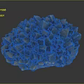 Modern ore calcite crystal cluster mineral realistic cartoon 3d model