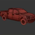 Blue Pickup Truck With Shiny Exterior Modern Design And Stylish Wheels