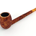 Elegant Wooden Grained Tobacco Pipe Decorative Ornament With Natural Texture For Home Decor