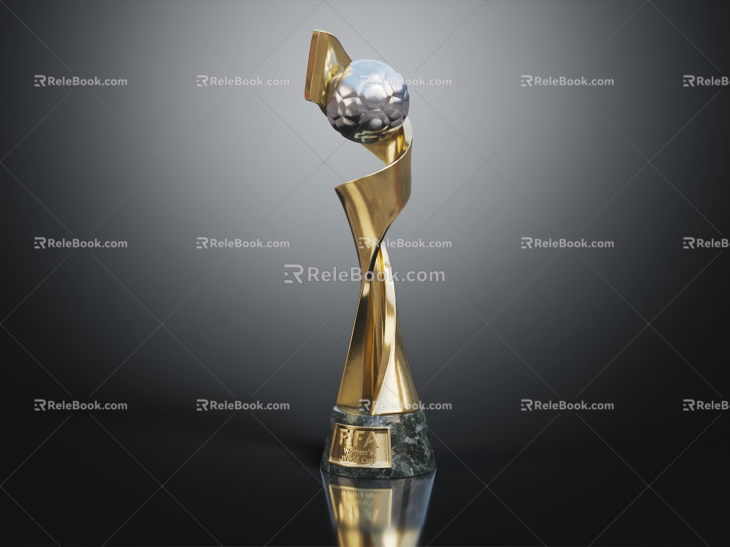 Modern Trophy World Cup Soccer Trophy Champions Trophy 3d model