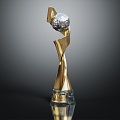 Modern Trophy World Cup Soccer Trophy Champions Trophy 3d model