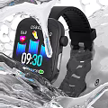 Smart Digital Sports Watch With Black Strap Waterproof Time And Health Data Display Features