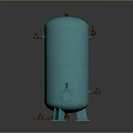 Blue Cylindrical Daily Use Storage Tank With Metal Fittings And Stand
