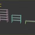 Modern Metal Shelving Units With Various Heights And Open Design Shelves